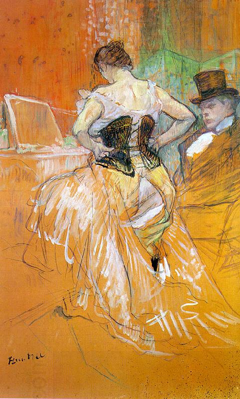  Henri  Toulouse-Lautrec Woman in a Corset  Woman in a Corset  -y China oil painting art